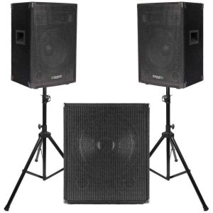 Conjunto Som Bi-Amplificado 2200W - (CUBE1515-SET)
