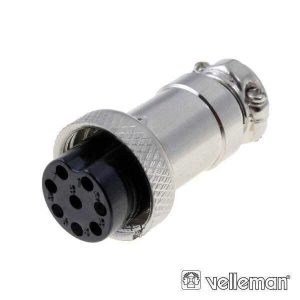 Ficha Microfone 8p Fêmea De Extensão VELLEMAN - (CUF8)