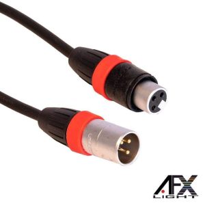 Cabo DMX XLR 3p Macho / XLR 3p Fêmea IP65 10m AFXLIGHT - (DMX-IP-XLRMF-10)