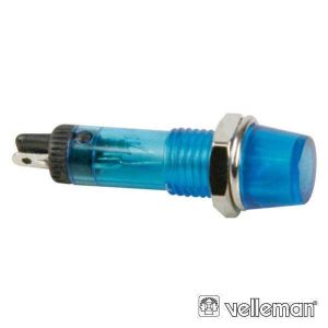 Luz Piloto Redondo Azul 8mm 220v VELLEMAN - (DRDF220BL)