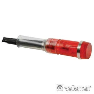 Luz Piloto Redondo Vermelho 9mm 220v VELLEMAN - (DRDF220R)