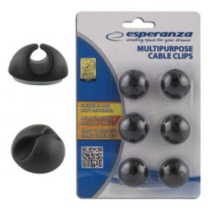 Conjunto De Organizador De Cabos Preto 6x - (EBA101K)