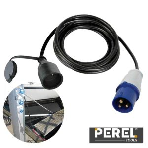 Cabo Adaptador C/ Ficha Schuko E Ficha Cee 3m Perel - (ECEEA4-G)