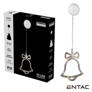 Sino Decorativo C/ Ventosa 10 LED 3000K A Pilhas AAA  ENTAC - (ECL-10-WLD-B)