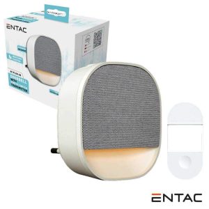 Campainha S/ Fios C/ 1 Receptor 150m IP44 ENTAC - (EDB-AC-44-L-K)