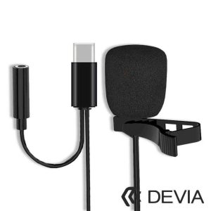 Microfone Lapela P/ Smartphone USB-C DEVIA - (EM604)
