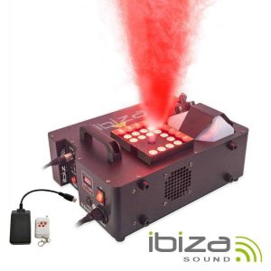 Máquina de Fumos 1500W 24 LEDS 3W RGB C/ Comando IBIZA - (ERUPTION-1500)