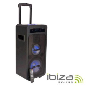 Coluna Bluetooth Portátil 350W Cd/USB/BT/Aux/Bat LED IBIZA - (FREESOUND350-CD)