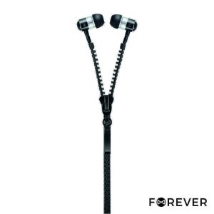 Auscultadores C/ Fios Stereo C/ Fecho Preto FOREVER - (HST-100BK)