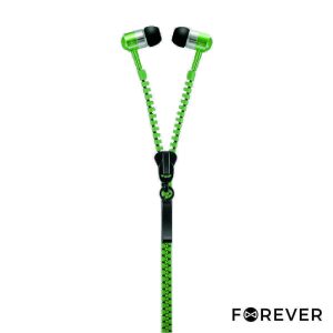 Auscultadores C/ Fios Stereo C/ Fecho Verde FOREVER - (HST-100GR)