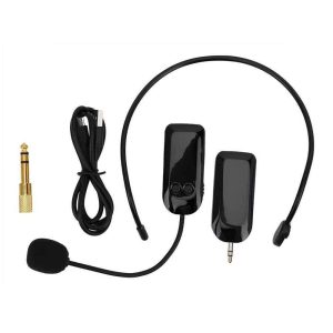 Microfone Headset P/ PC Smartphone C/ Bat e Adaptadores - (MICLAPL9)
