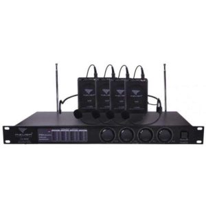 Central 4 Microfones Cabeça S/ Fios VHF - (MIK2028C)