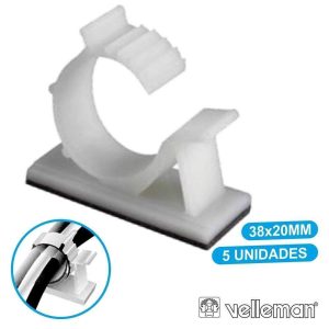 Passa Cabos C/ Adesivo 38x20mm 5x VELLEMAN - (MMP013)