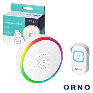 Campainha S/ Fios C/ 1 Receptor 3xAA 300m ORNO - (OR-DB-RA-173/W)