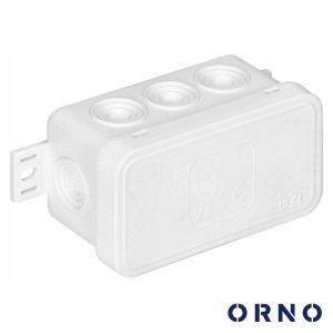 CAIXA DE DERIVAÇÃO ESTANQUE C/ 8 CONES 80X45X41mm ORNO - (OR-JB-13805/W)