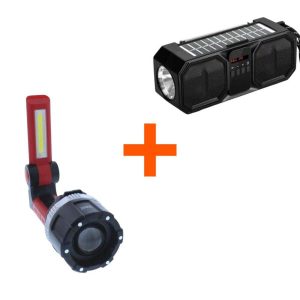 Lanterna C/ Painel Solar + Rádio Portátil C/ Painel Solar - (PACK-LRSOLAR)