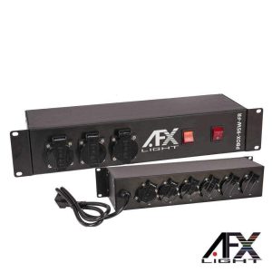 Distribuidor de Corrente 2x CEE 6x Schuko 16A P/ Rack 19" - (PBOX-9SW-FR)