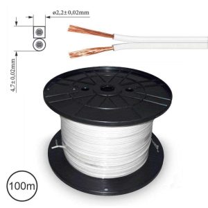 Cabo Coluna 2x0.75mm Branco Paralelo - (PCC075W/100)