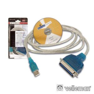 Cabo Adaptador USB / Porta Paralela Centronic 1.2m VELLEMAN - (PCUSB7)