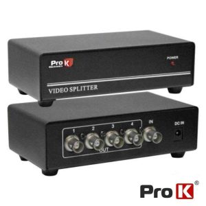 Distribuidor Video Bnc 1 Entrada 4 Saídas PROK - (PK-BNC1E4S)