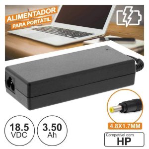 Alimentador P/ Hp 18.5v 3.50a 65W 4.8x1.7mm - (PSUP-NBT-HP05)