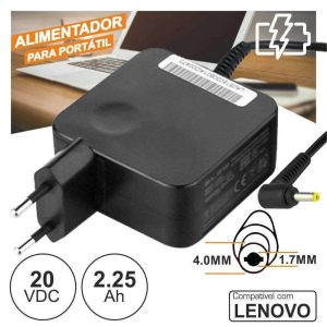 Alimentador P/ Lenovo 20v 2.25a 45W 4.0x1.7mm - (PSUP-NBT-LE08)