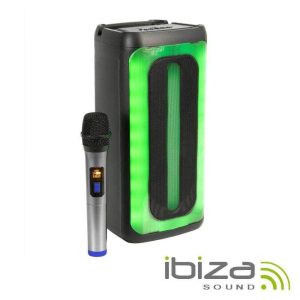Coluna Amplificada 2x4" 200W USB/BT/SD RGB TWS IBIZA - (SIGMA40)