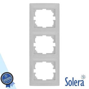 Moldura Vertical P/ 3 Interruptores/Tomadas Branco SOLERA - (SLR-ERP63U)