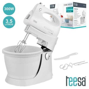 Batedeira Elétrica 300W 5 Velocidades C/ Taça 3.5l TEESA - (TSA3537)