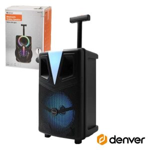 Coluna Amplificada 8" 120W USB/BT/SD/AUX RGB DENVER - (TSP-307)