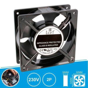 Ventilador 230V 92x92x38mm 2 Pinos KLA230AP092ABTH LUFT - (VEN9238/230B)