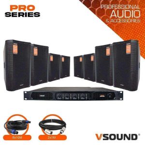 Sistema de Som Amplificado Pro Series 5200W VSOUND - (VSSPRO4000-1512)
