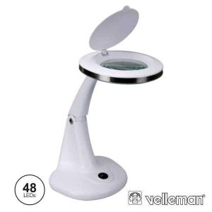 Candeeiro C/ Lupa Secretária 3/12 Dioptrias 48 LEDS 5W - (VTLLAMP5W)