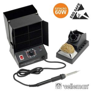 Estação De Soldar 60W C/ Extrator Fumo E Suporte VELLEMAN - (VTS60SF)