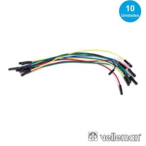 Kit 10 Cabos de ligação Jumper Fêmea Fêmea 5.9" VELLEMAN - (WJW012)