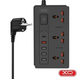 Extensão Elétrica 3x Univ. 4x USB-A 1x USB-C C/ Interruptor - (WL06-BK)