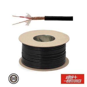 Cabo Microfone 2 Condutores + Malha 2x0.25mm Ø5.5mm Preto - (WTR84)