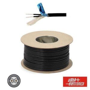 Cabo Microfone 2 Condutores + Malha 2x0.75mm Preto - (WTR88)