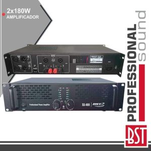 Amplificador Áudio Pro 2x180W Saída Link 4/8 Ohms BST - (XA400)