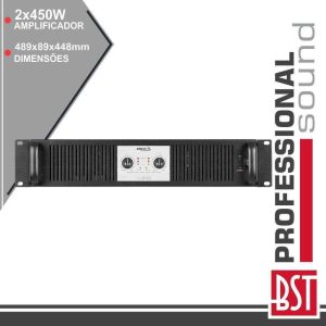 Amplificador Áudio Pro 2x450W Smps 2/4/8 Ohms BST - (XL600)