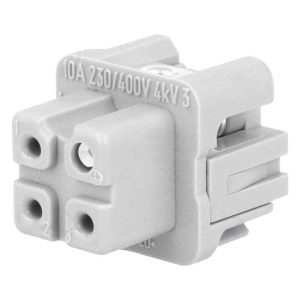 Ficha HDC Fêmea 4 Pinos 3+PE (Tamanho 3A) HARTING - (09200032711)