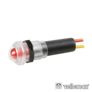 LED Piloto À Prova De Água 12V Vermelho VELLEMAN - (12VTFR)