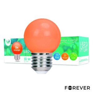 Conjunto 5 Lâmpadas E27 2W=10W 230V LED Laranja - (5LLE2702OR(F))