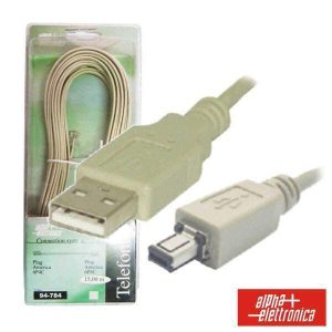 Cabo USB-A 2.0 Macho / Mini USB-A Macho 1.8m Blister - (95-647/H4)