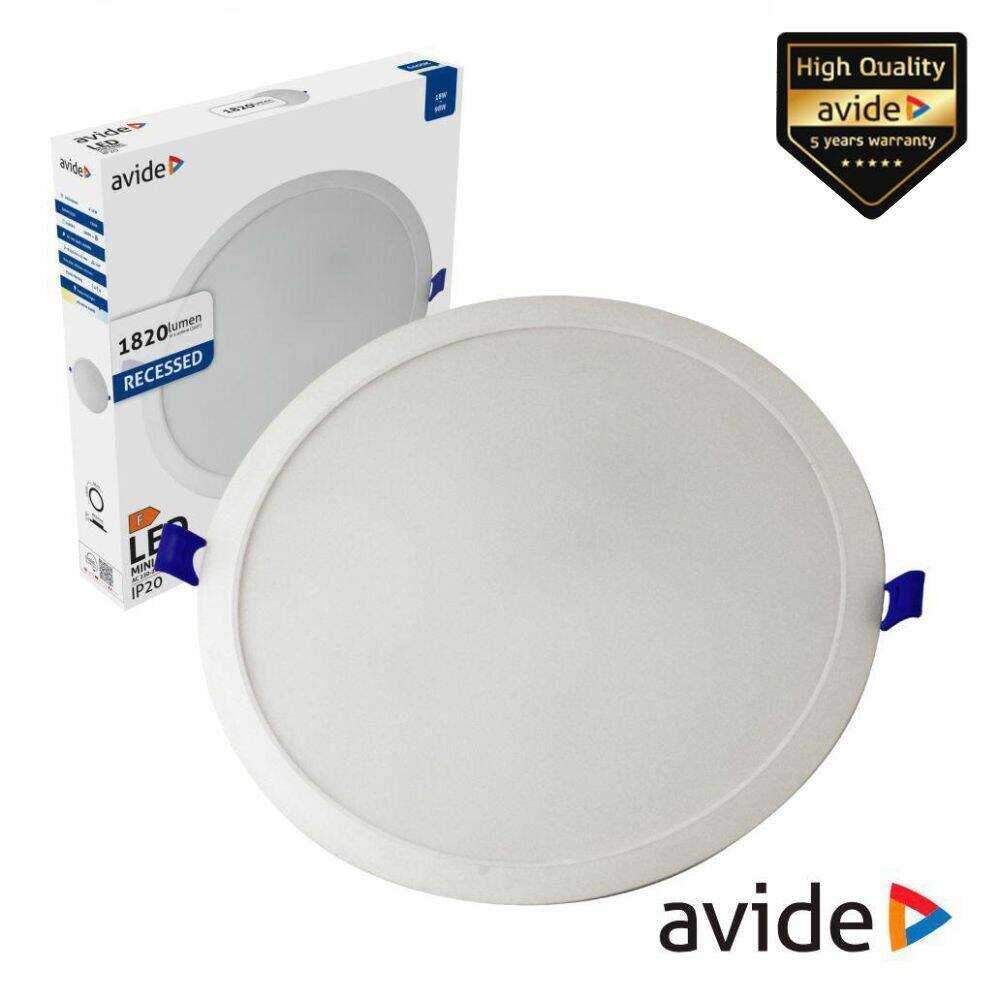 Painel LEDS Redondo 18W 220mm 6400K 1820lm AVIDE - (AMRPCW-R-18W-PC)