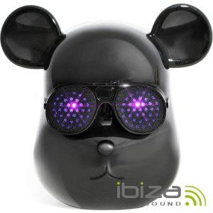 Coluna Bluetooth Portátil LED USB/MicroSD/AUX/IBIZA