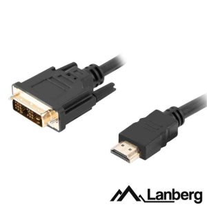 Cabo HDMI Macho / DVI-D Single Link Macho 1.8m LANBERG - (CA-HDDV-10CC-0018)