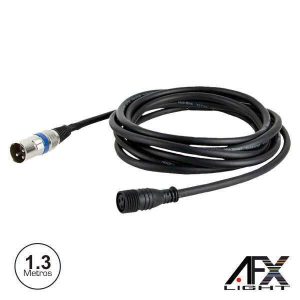 Cabo DMX XLR 3p Macho / XLR 3p Fêmea 1M IP65 AFXLIGHT - (CAB-IPXLR)