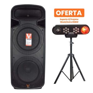 Coluna Amplificada 2x15" C/ OFERTA Suporte C/ Projetor - (CARNIVAL-SET-02)