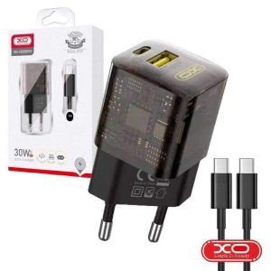 Alimentador USB-A QC3.0 18W / USB-C PD 30W 3A + Cabo XO - (CE05-USBC)